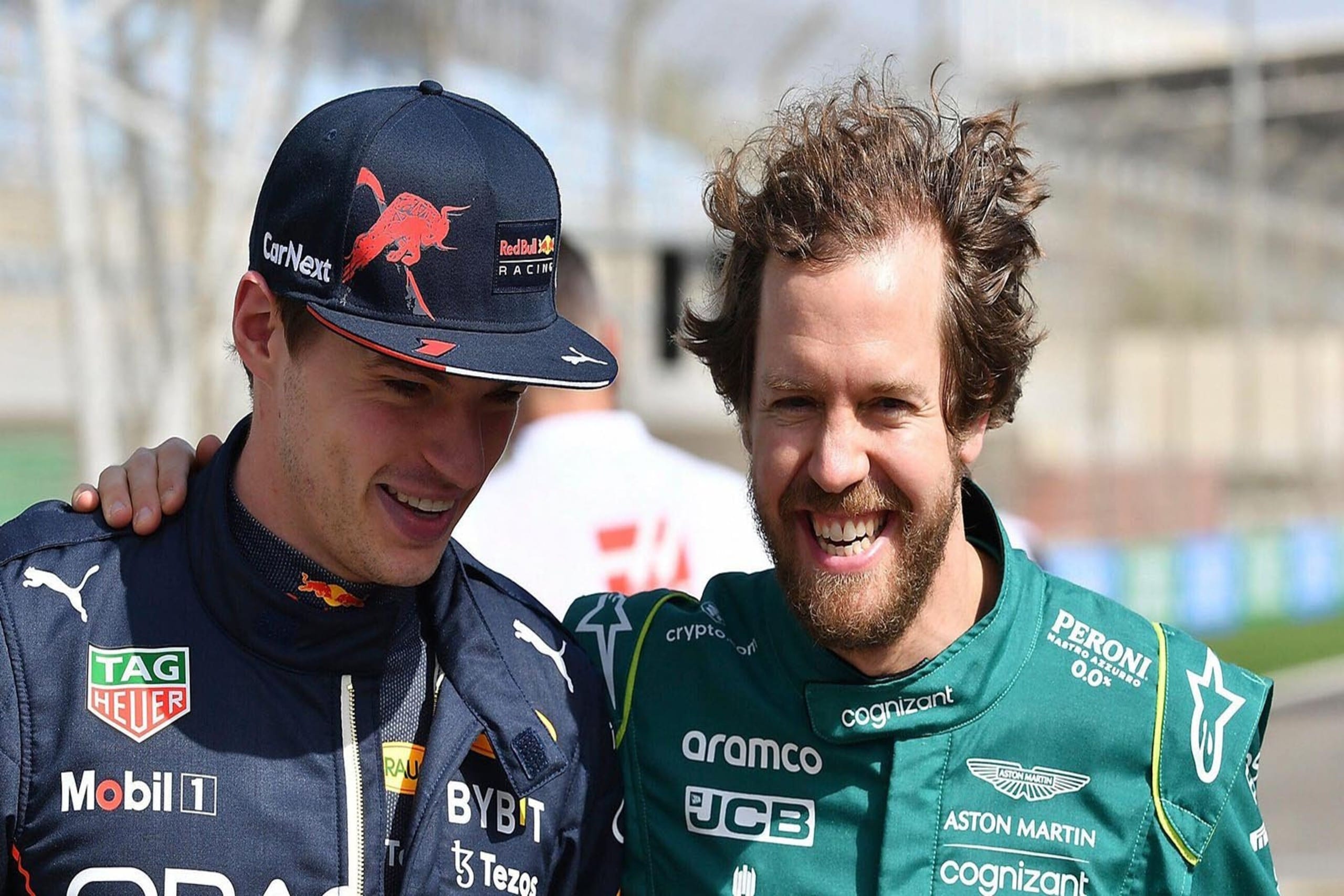 Max Verstappen and Sebastian Vettel