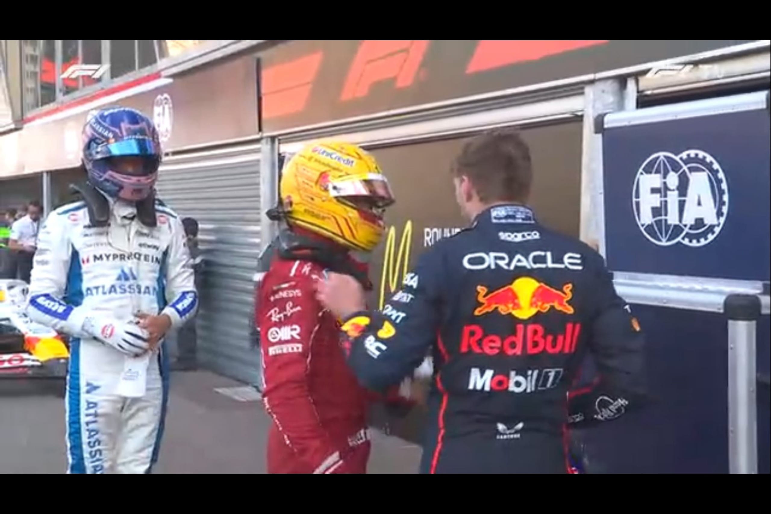 Lewis Hamilton and Max Verstappen at Monaco GP 2025