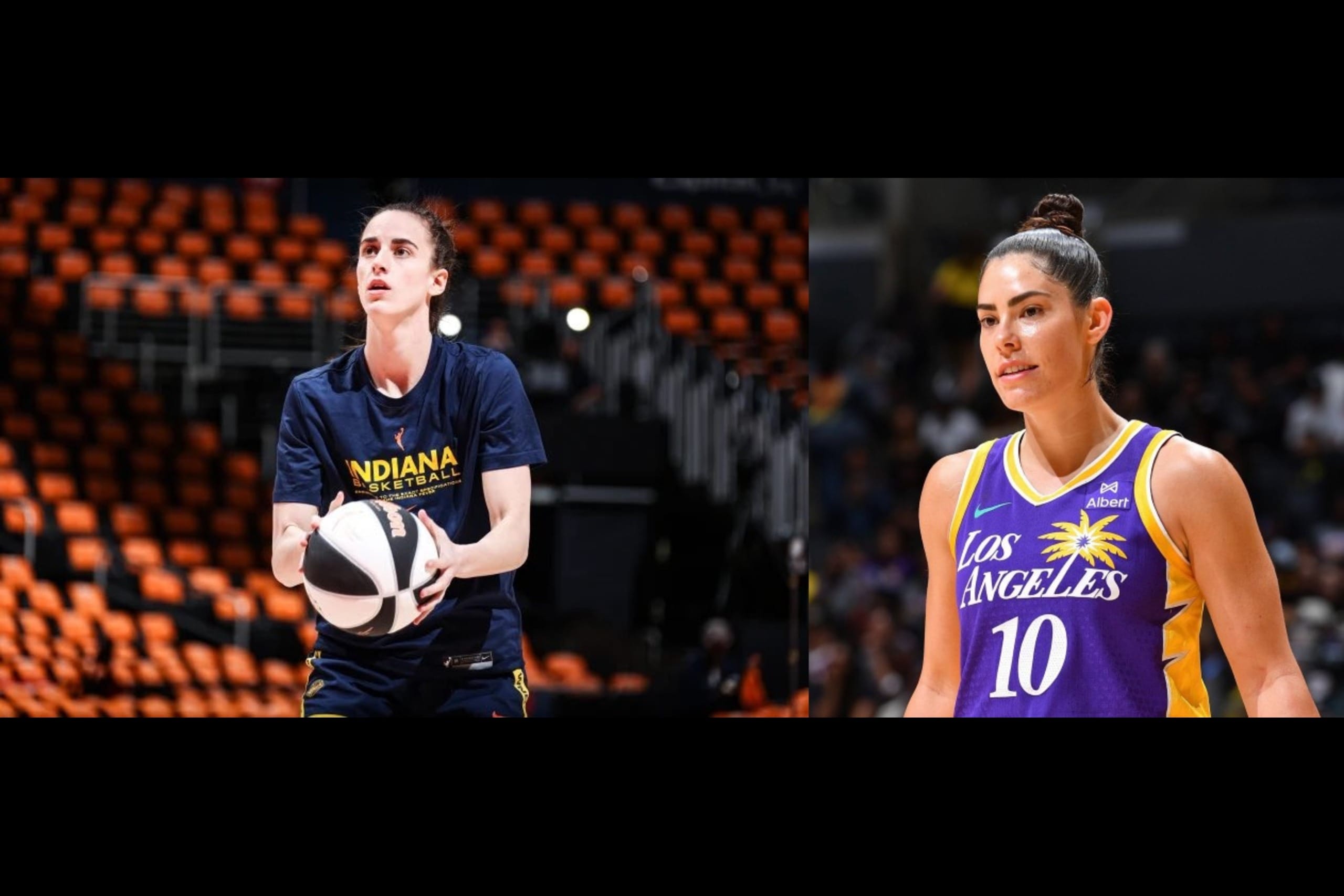Caitlin Clark and Kelsey Plum